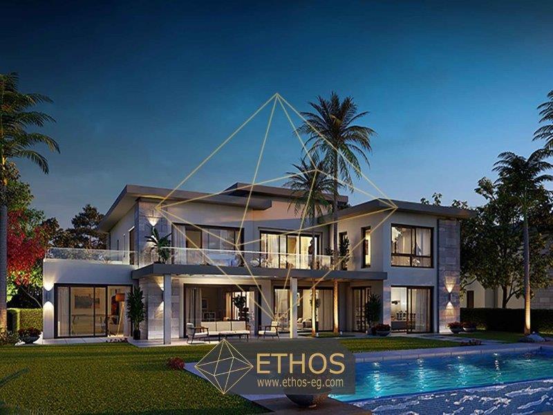 superb villa exterior design in swan lake new cairo compound